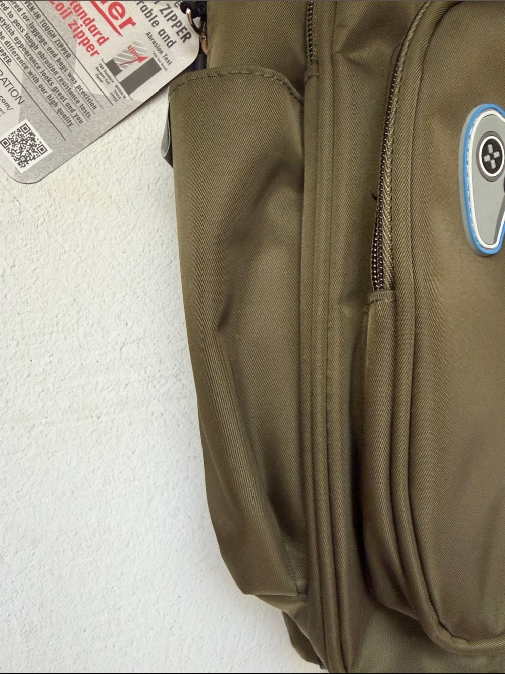 Olive Green Backpack with Fun Patch Accents - Picture 10 of 13